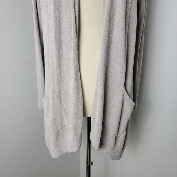 Barefoot Dreams CozyChic Ultra Lite Open-Front Hooded Knit Cardigan Size XL - Picture 4 of 15